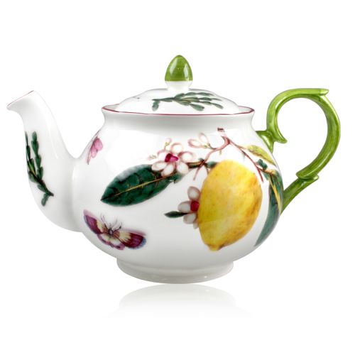 Chelsea porcelain teapot with printed brown box
