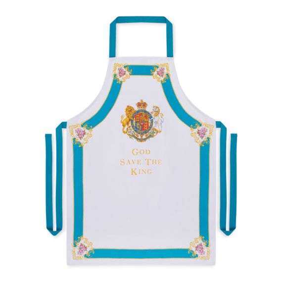 God save The King cotton tea towel, decorated with roses God save The King cotton tea towel, decorated with roses